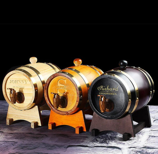 Personalized Wooden Whiskey Barrels - The Perfect Groomsmen Gift!