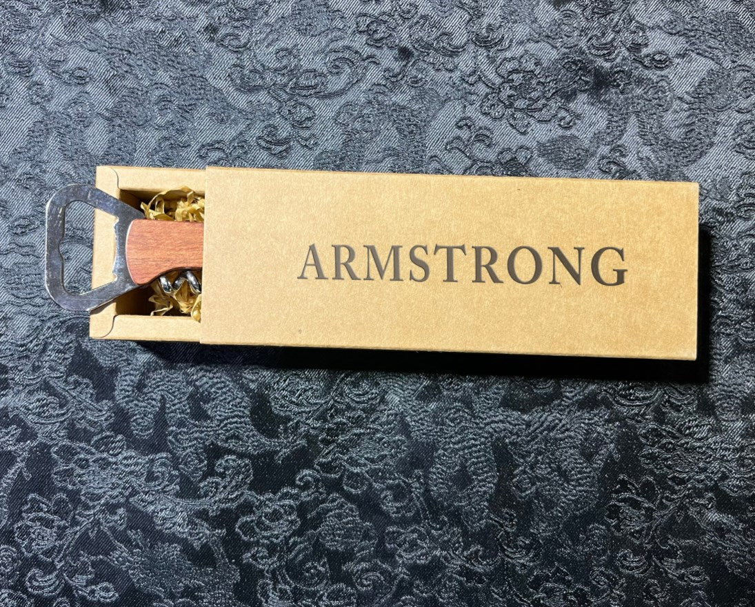 Customized Red Wine Corkscrew Opener, Engraved Beer Bottle Opener With Wood Handle, Men's Gift Engravedideas