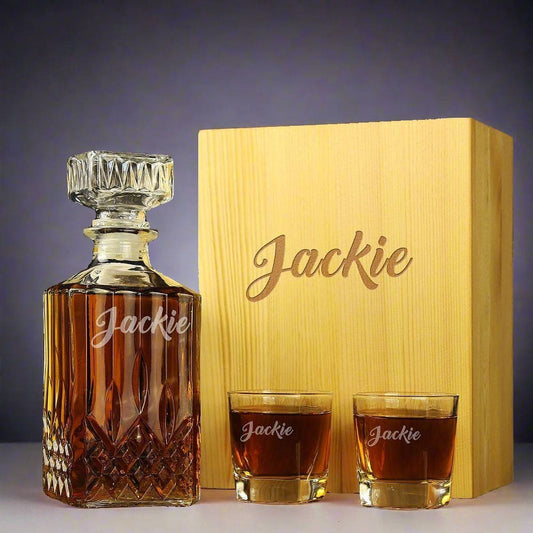 Groomsmen Gifts, Unique Groomsmen Gifts Customized Decanter Set - CustomizationMart