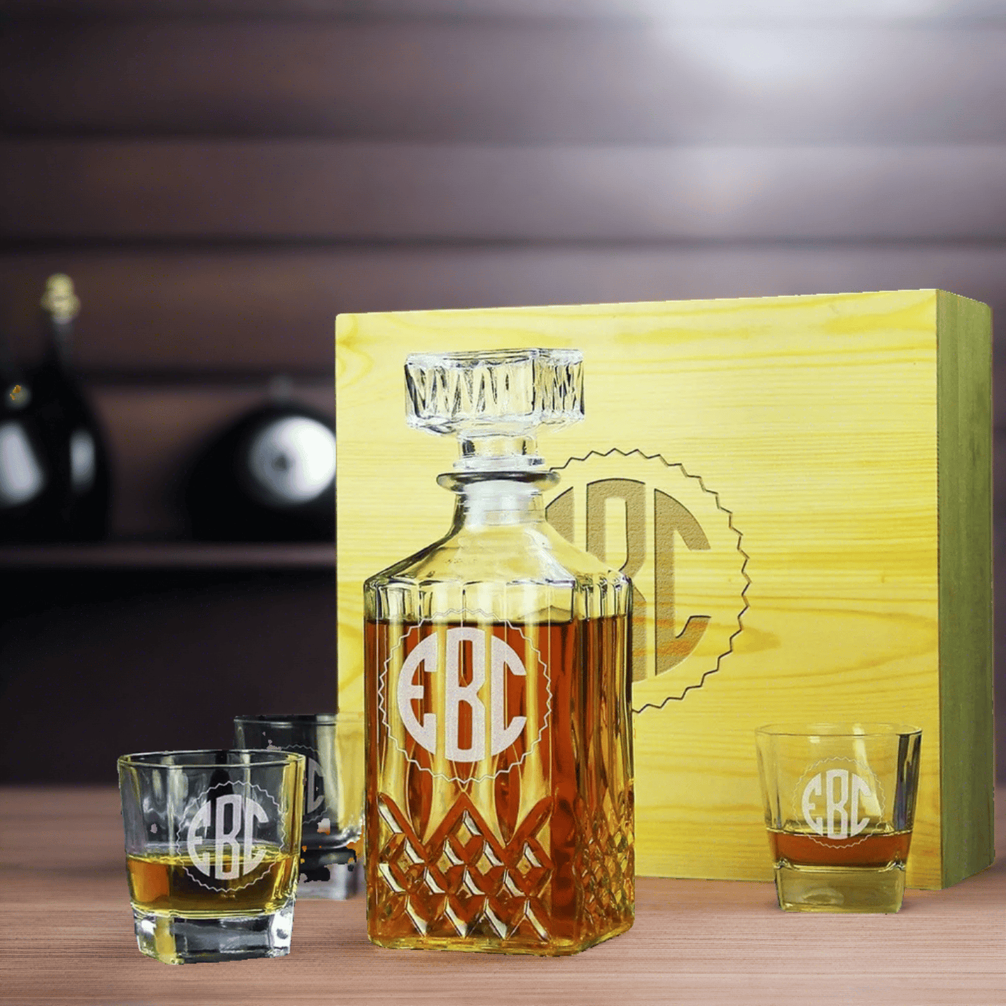 Cool Groomsmen Gifts, Personalized Decanter SET,
