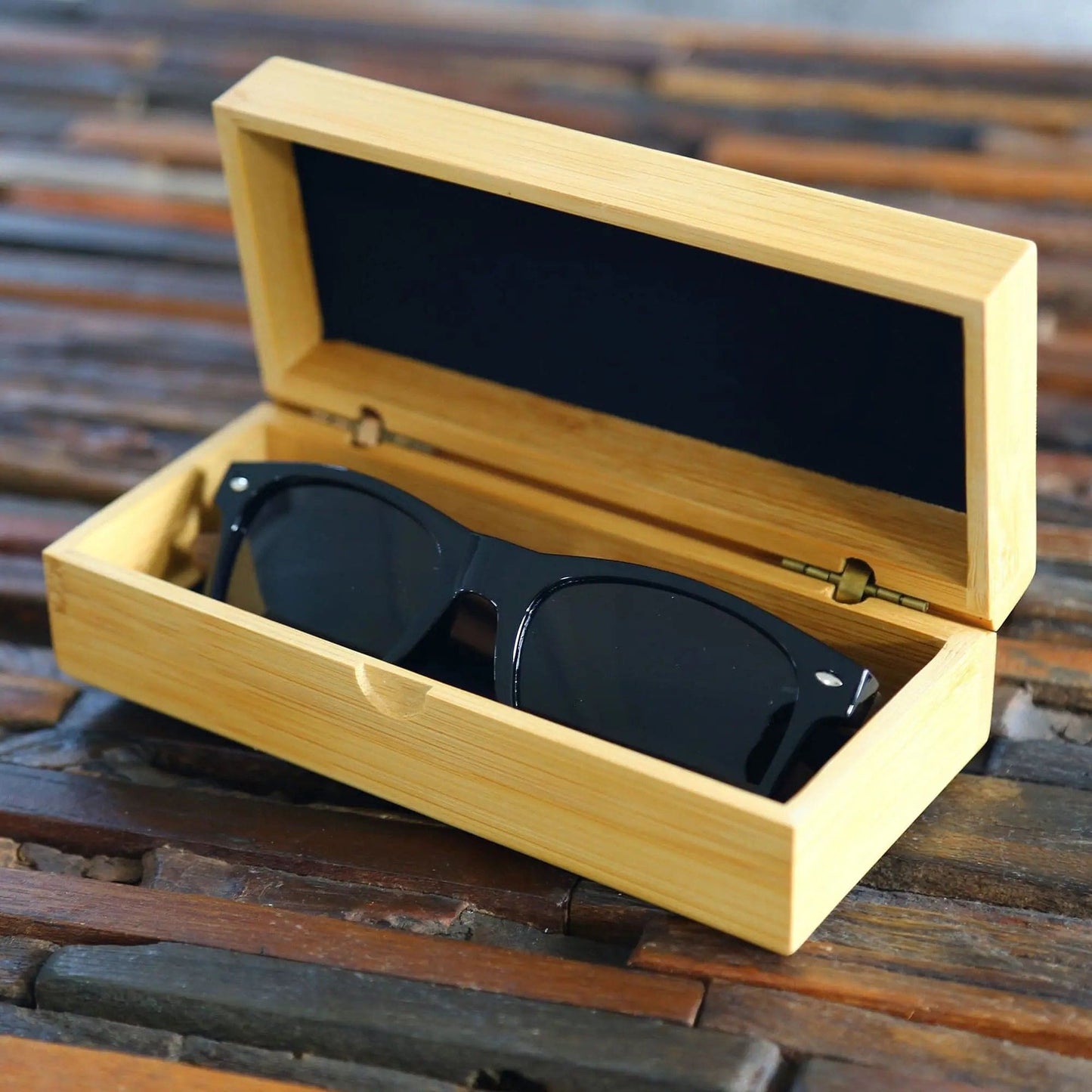 Custom Engraved Black Walnut Wood Sunglasses - Groomsmen sunglasses UniqueGiftProposal