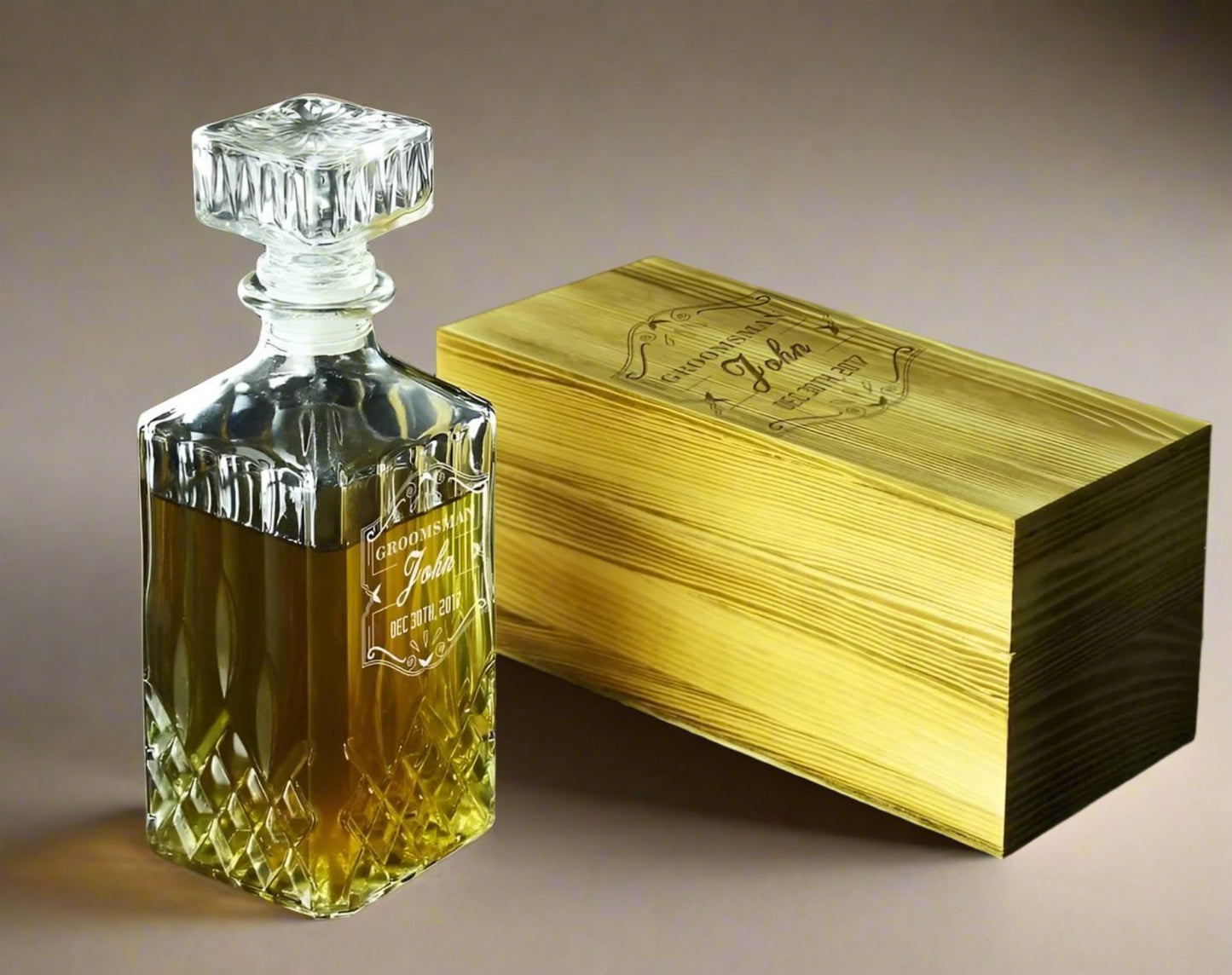 Groomsmen Gifts, Personalized Whiskey Decanter CustomizedGift