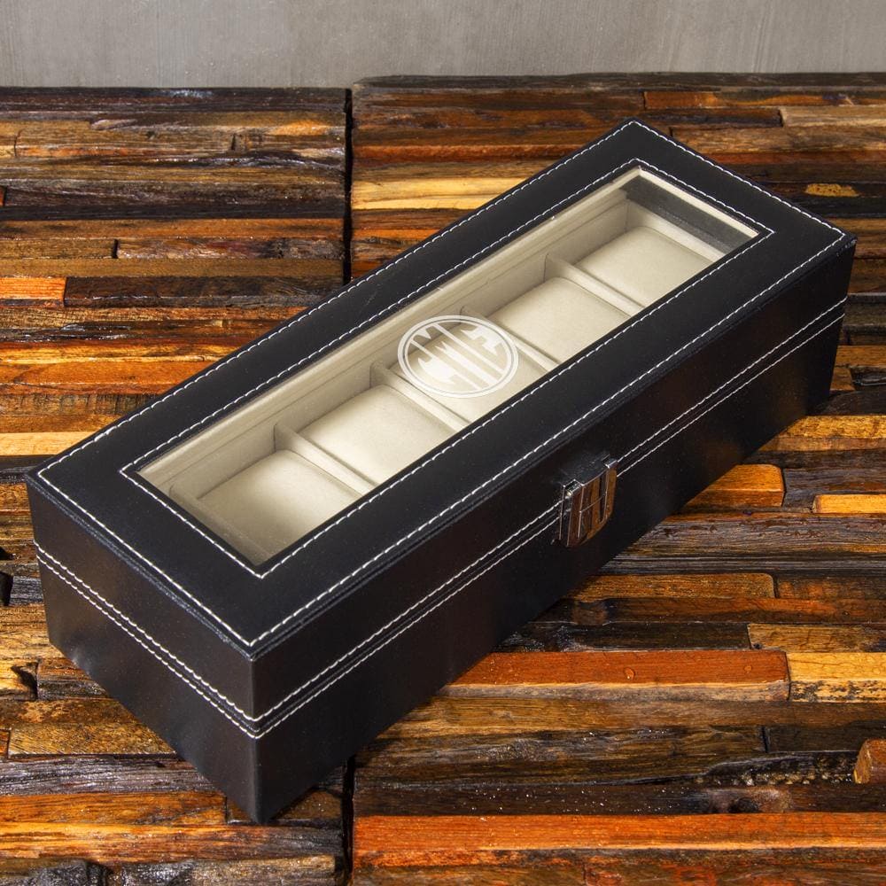 Christmas Gift, Personalized Watch Box watch box with 6 slots, Customized Gift - Engravedideas