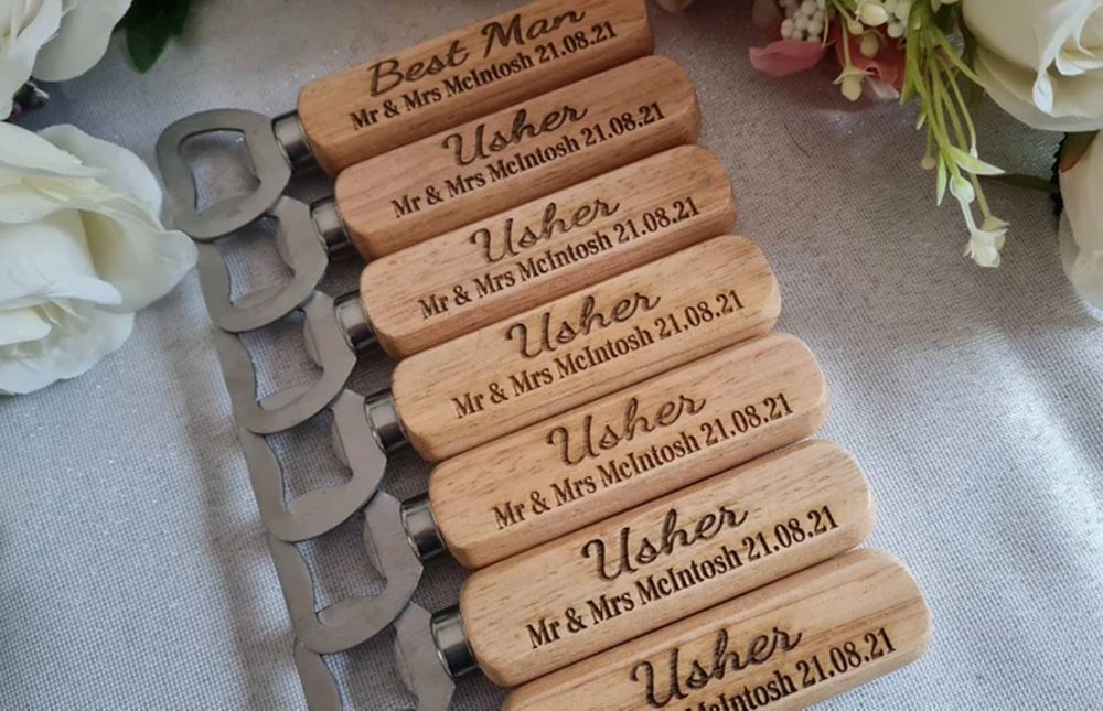 Personalized Wooden Handle Beer Opener StickumupukStore