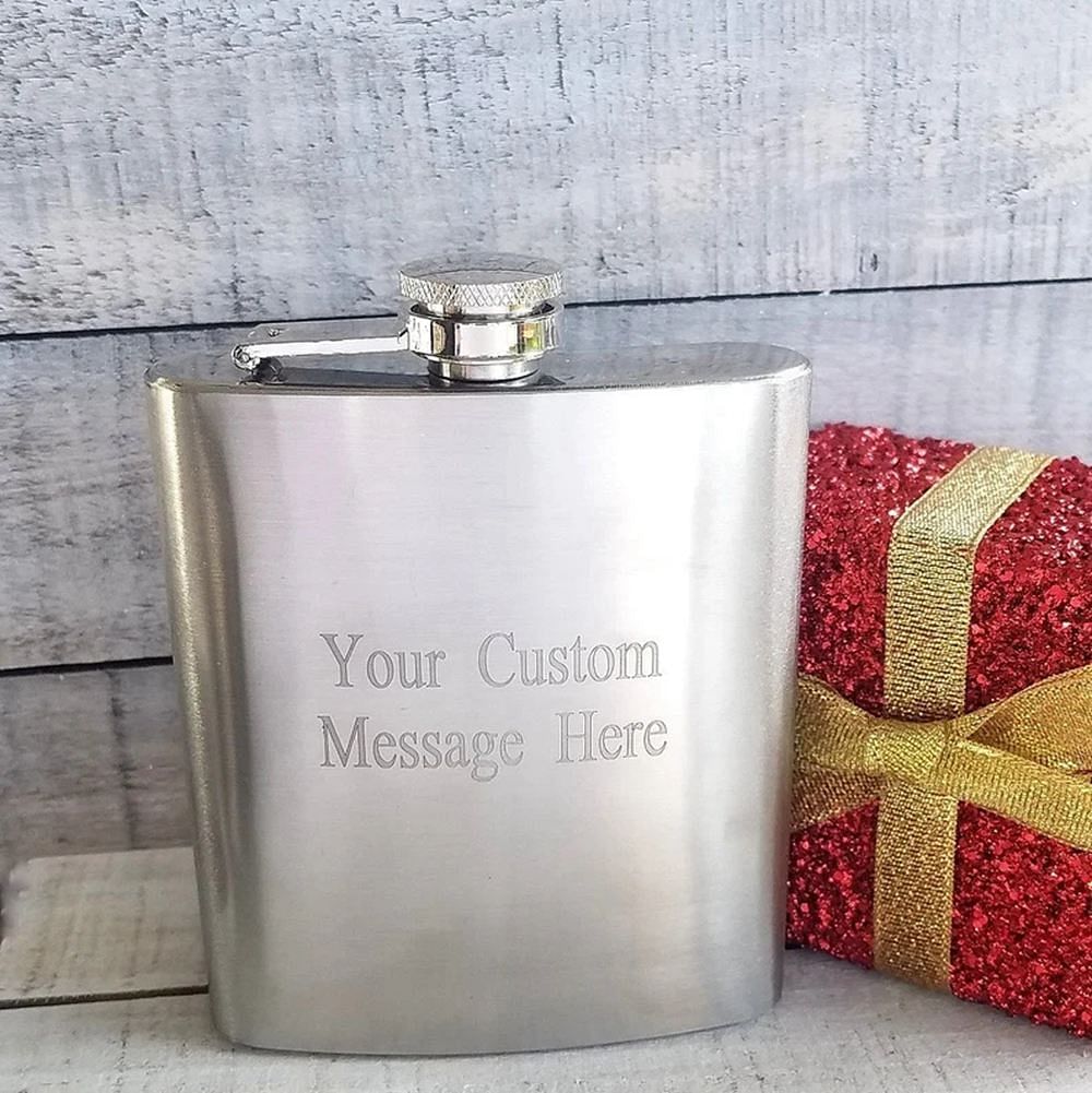 Personalized Steel Flask cornercraftshop