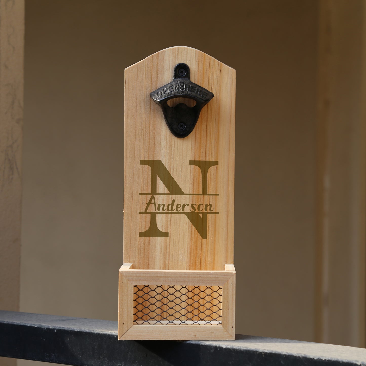 Groomsmen gifts Customized Wall Mounted Opener - Natrual Color customizedgift