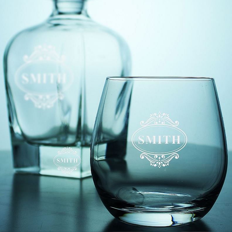 Father's Day Gift, Crystal Round Decanter, Wedding Gift, Groomsmen Gift GiftideaStutio