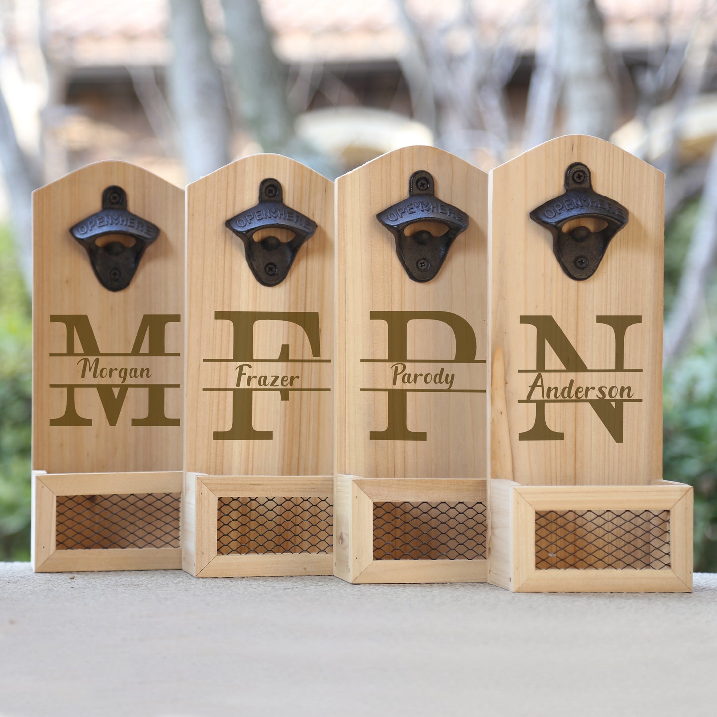 Groomsmen gifts Customized Wall Mounted Opener - Natrual Color customizedgift