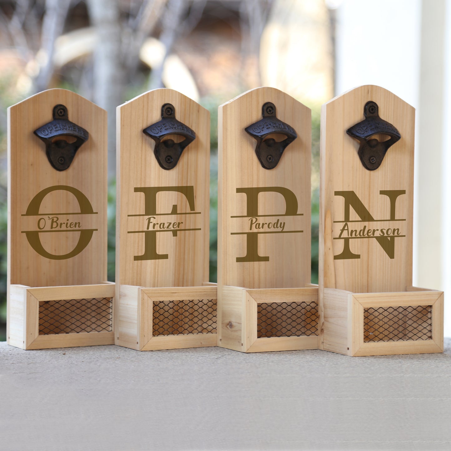 Groomsmen gifts Customized Wall Mounted Opener - Natrual Color customizedgift