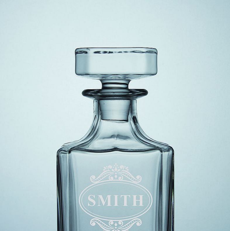 Groomsmen Gifts, Personalized Crystal Square Decanter GiftideaStutio