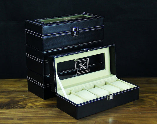 Groomsmen Gifts, Personalized Watch Box-5 Slots GiftideaStutio