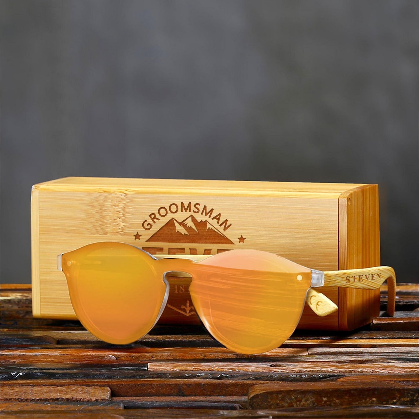 Groomsmen Gifts Personalized Sunglasses - Red customizedgift