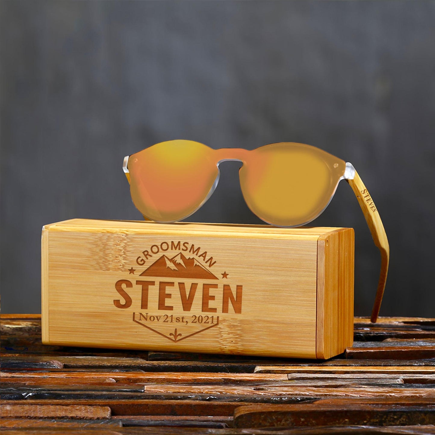 Groomsmen Gifts Personalized Sunglasses - Red customizedgift