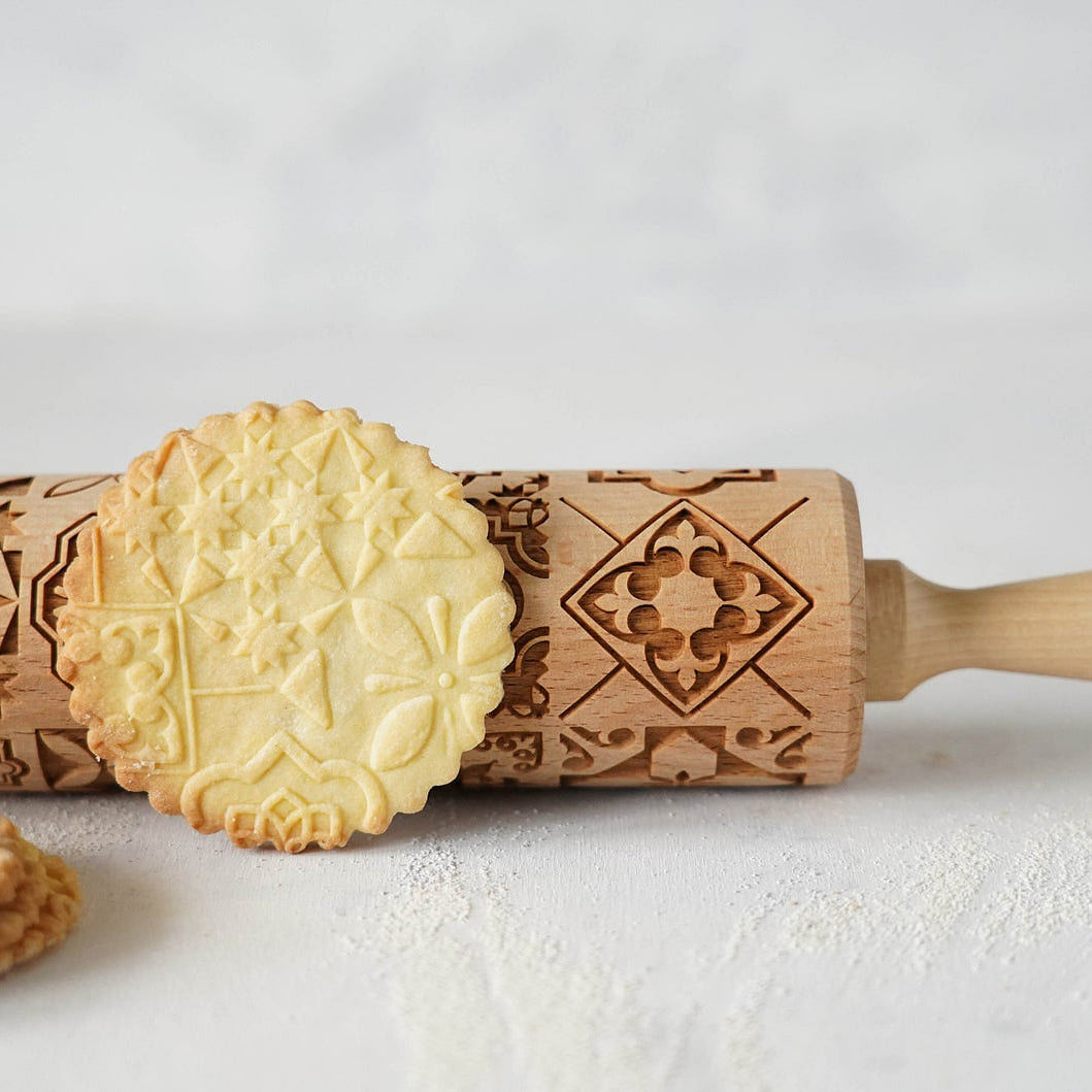 Vintage Pattern - Embossing Rolling Pin CustomizedGift