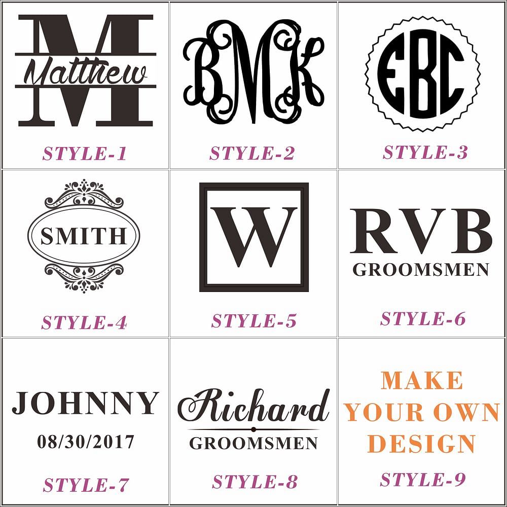 Groomsmen Gifts, Personalized Crystal Square Decanter GiftideaStutio