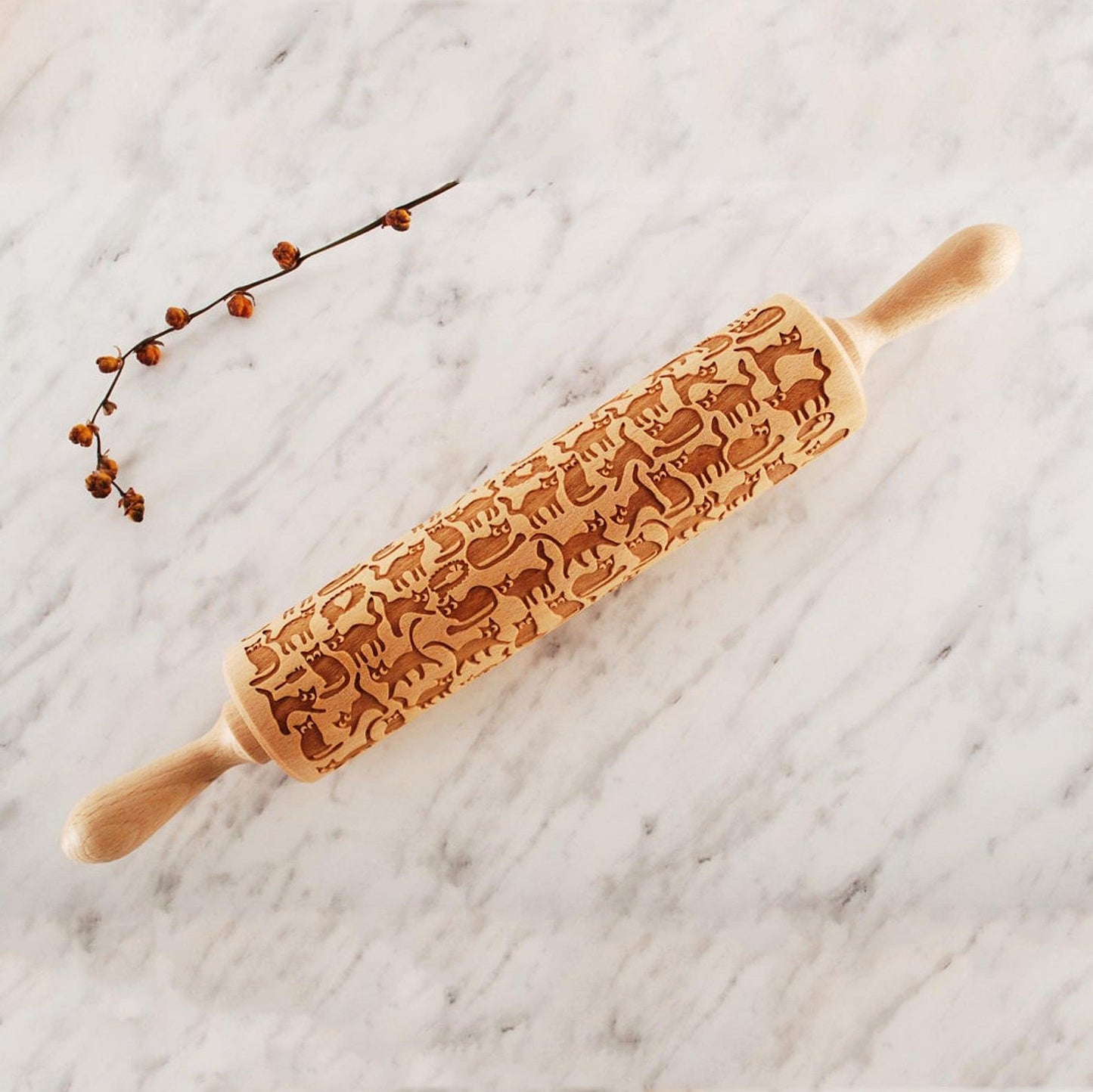 Cat Actions - Embossing Rolling Pin CustomizedGift