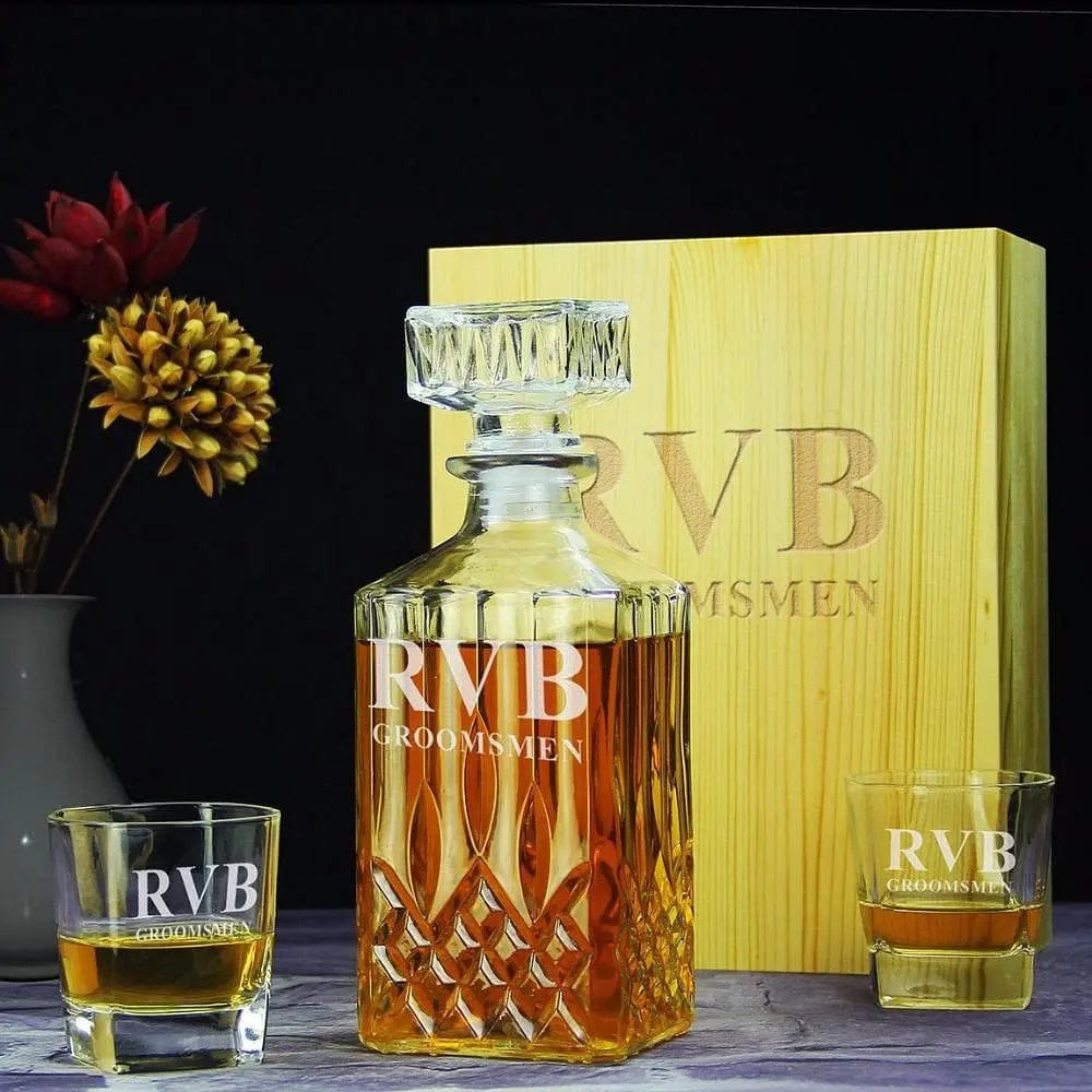 Groomsmen Gifts Ideas, Personalized Decanter SET GiftideaStutio