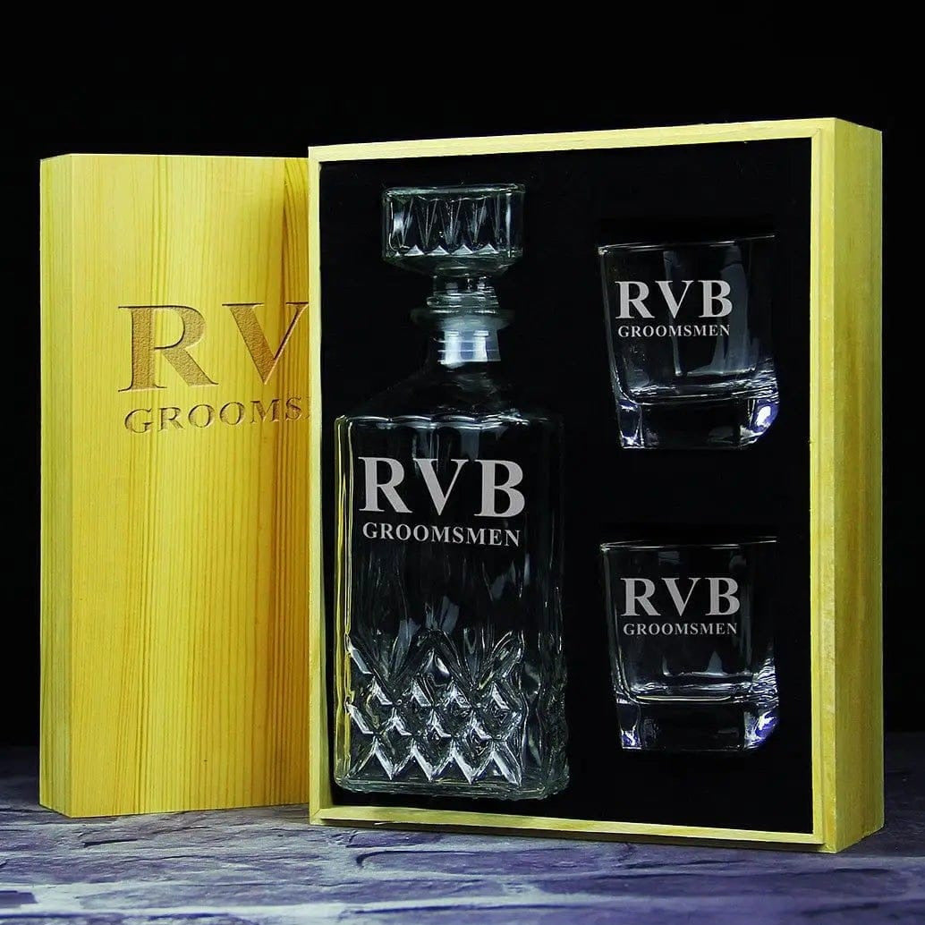Groomsmen Gifts Ideas, Personalized Decanter SET GiftideaStutio