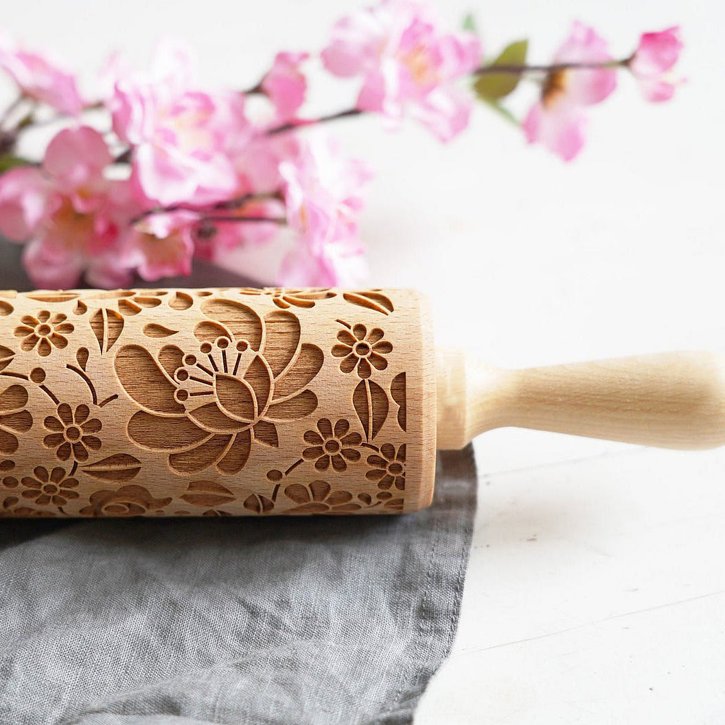 Crab Cactus Pattern - Embossing Rolling Pin CustomizedGift