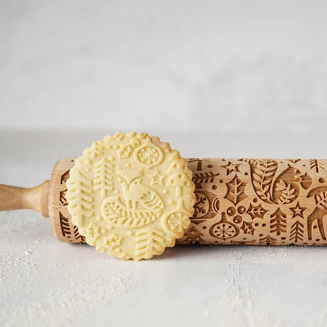 Christmas Reindeer- Embossing Rolling Pin CustomizedGift