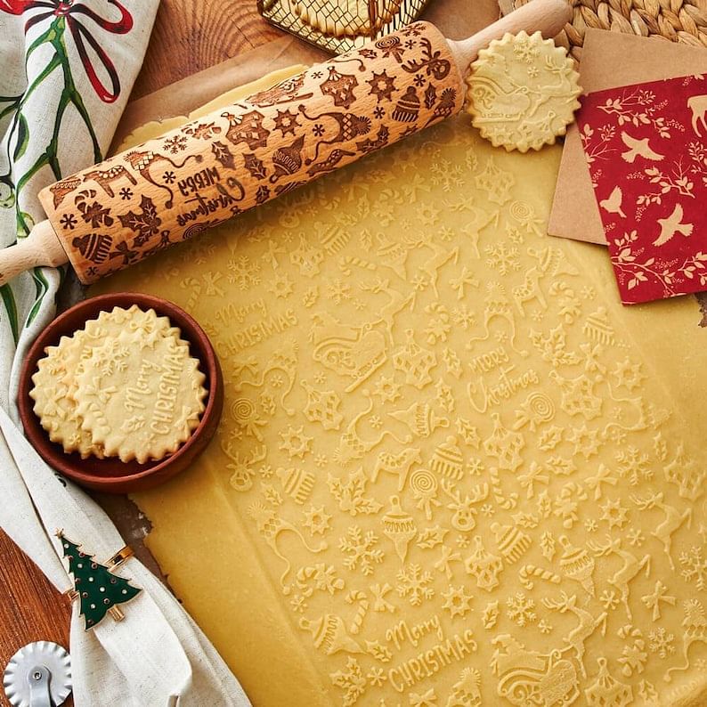 Merry Christmas - Embossing Rolling Pin - customizedgift