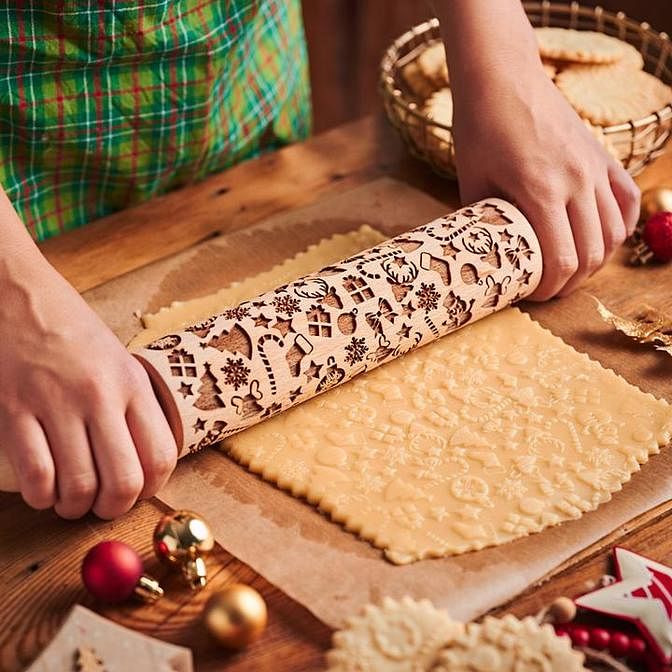 Christmas 3D - Embossing Rolling Pin CustomizedGift