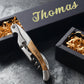 Personalized Wooden Handle Corkscrew with Black Paper Box, Gift for Men customizedgift