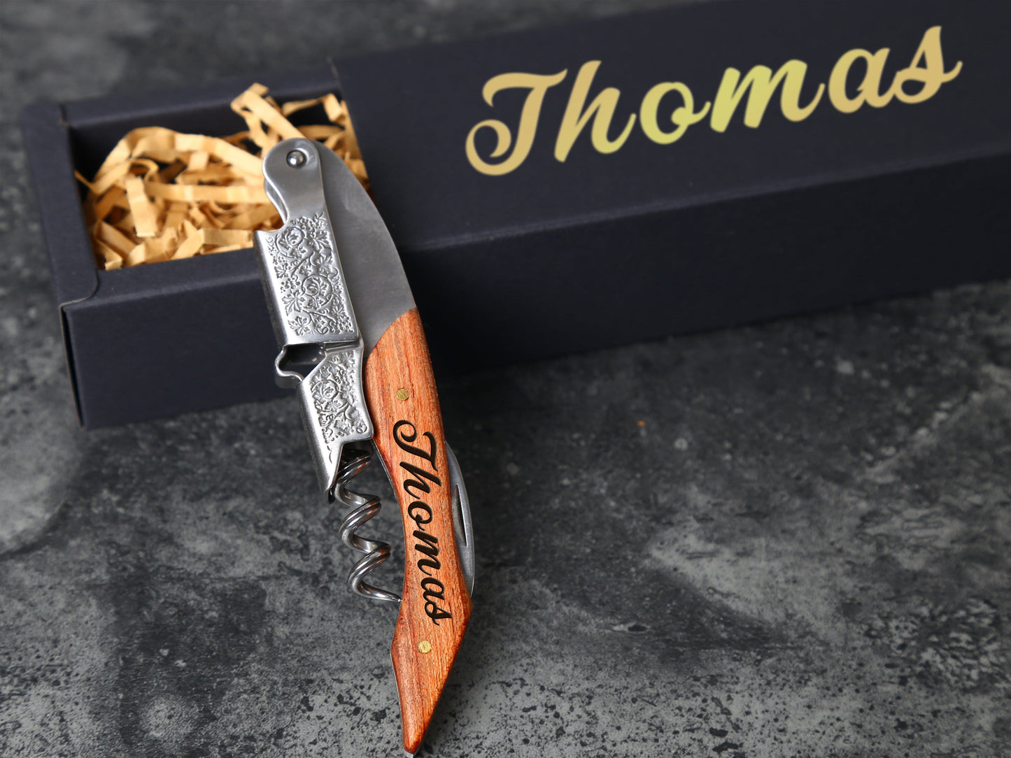 Personalized Wine Opener, Corkscrew, Gift for Men OlegDesignArt
