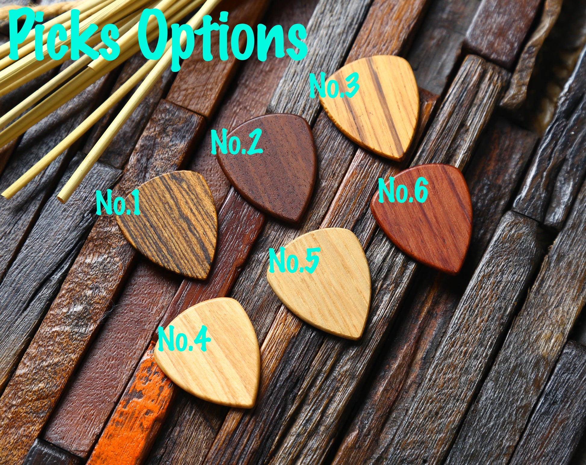 Personalized Wooden Plectrum with Case, Custom Guitar Pick Holder customizedgift