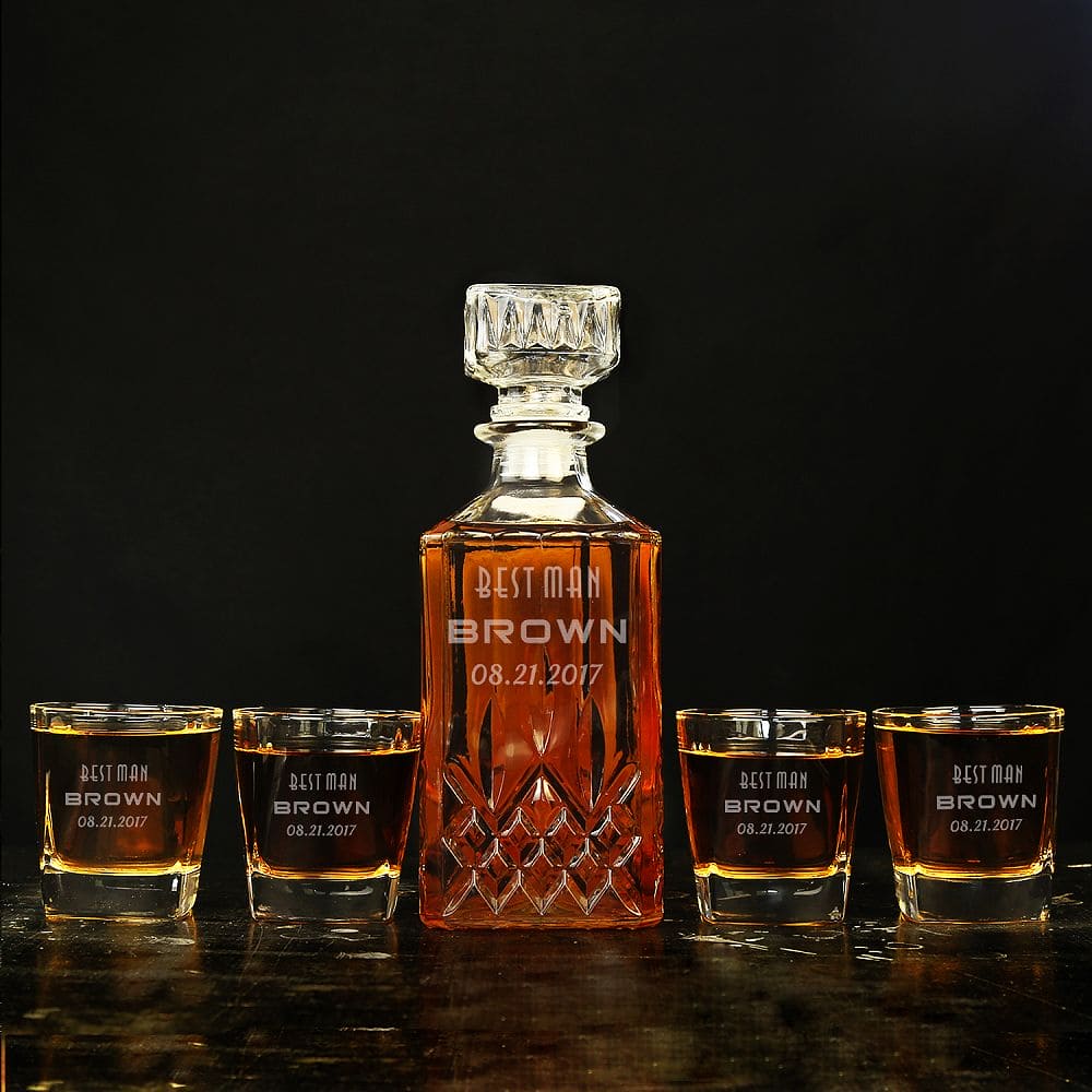Personalized Groomsmen Gifts, decanter set - CustomizationMart