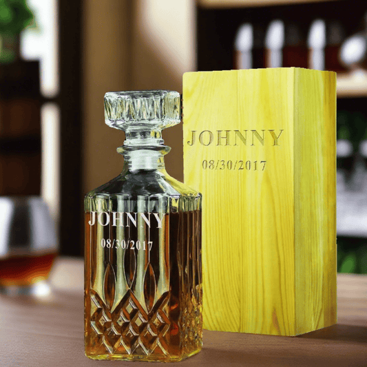 Groomsmen Gift SET Personalized Etched Decanter Gift GiftideaStutio