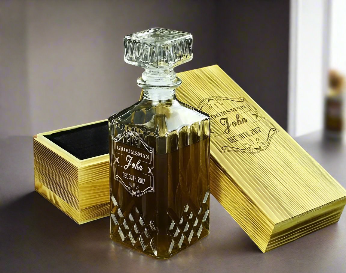 Groomsmen Gifts, Personalized Whiskey Decanter CustomizedGift