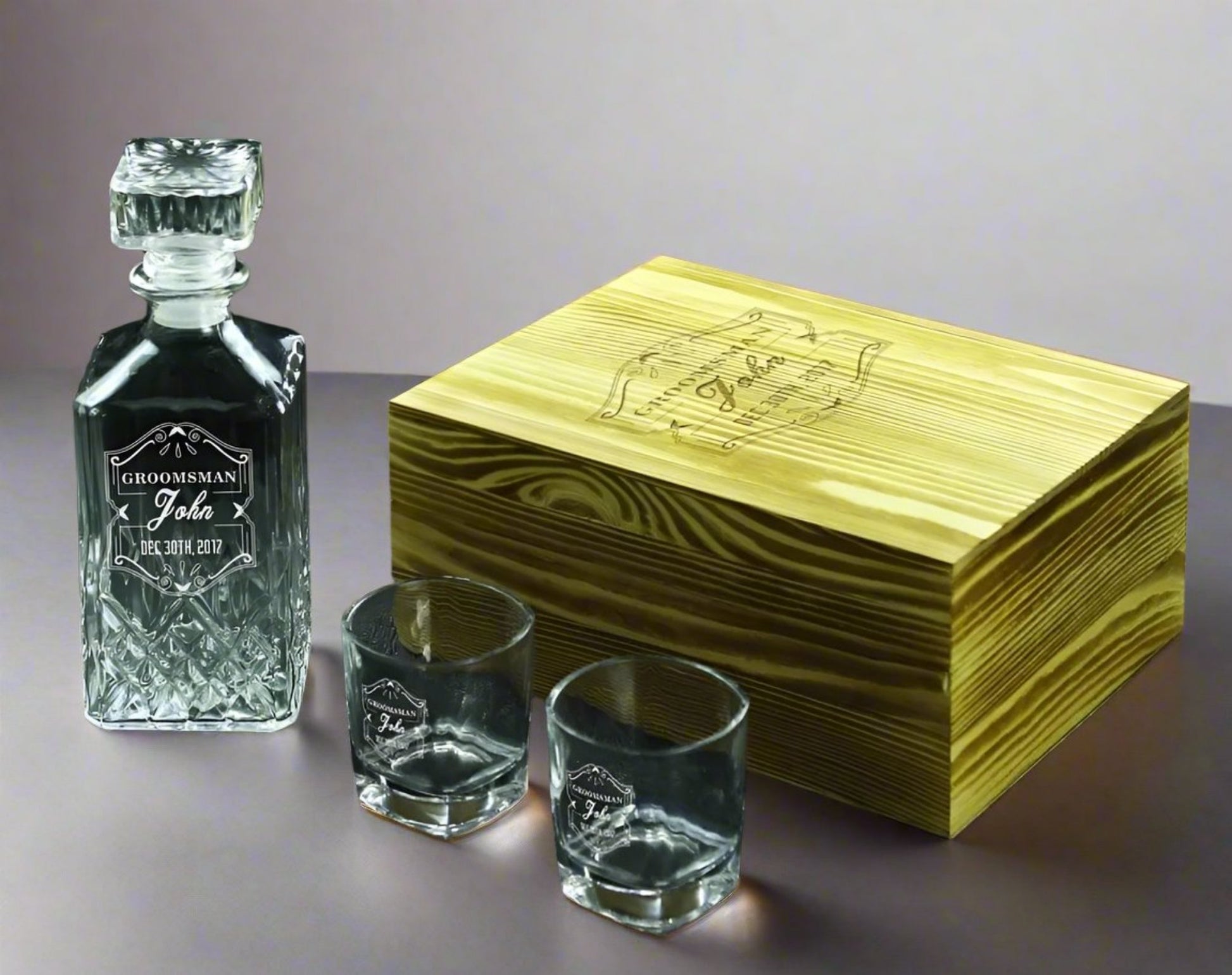 Groomsmen Gifts, Personalized Whiskey Decanter CustomizedGift