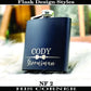 Personalized Black Hip Flask HisCorner