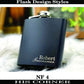 Personalized Black Hip Flask HisCorner