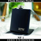 Personalized Black Hip Flask HisCorner