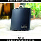 Personalized Black Hip Flask HisCorner