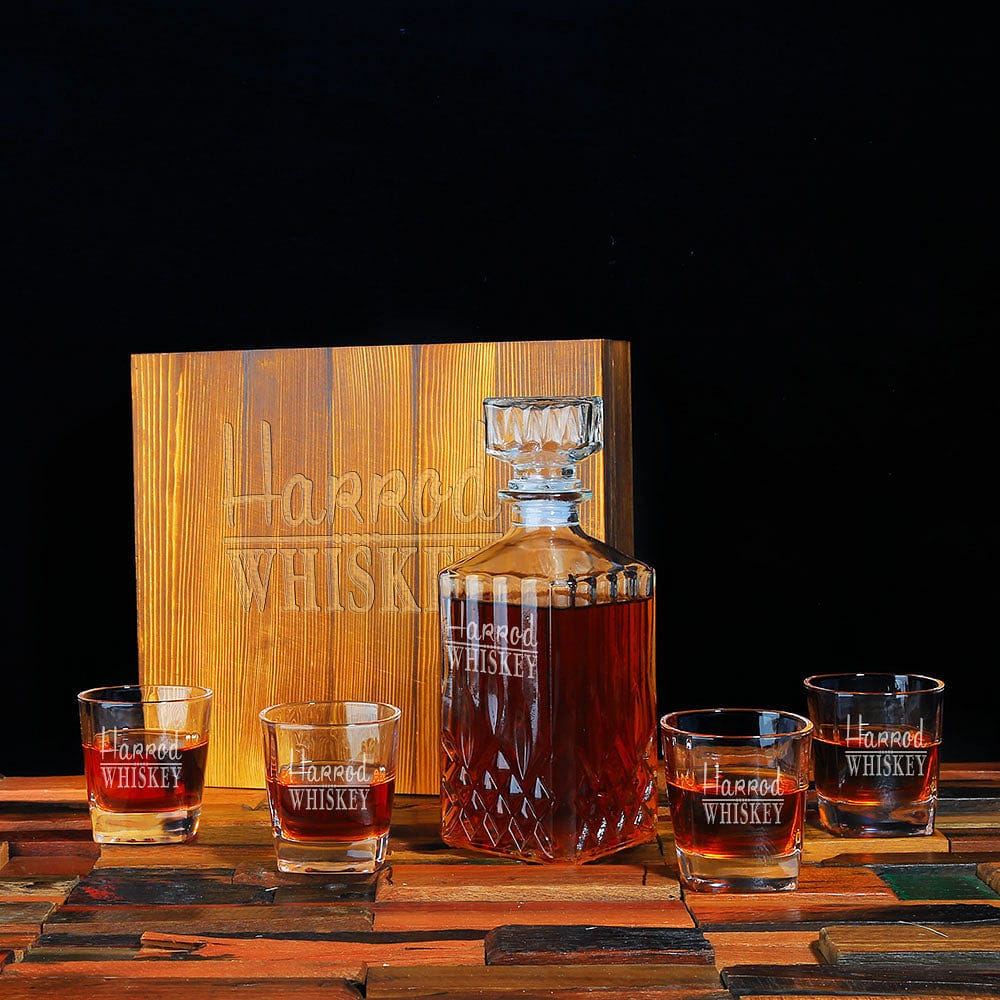 Personalized Whiskey Decanter Set Engravedidea