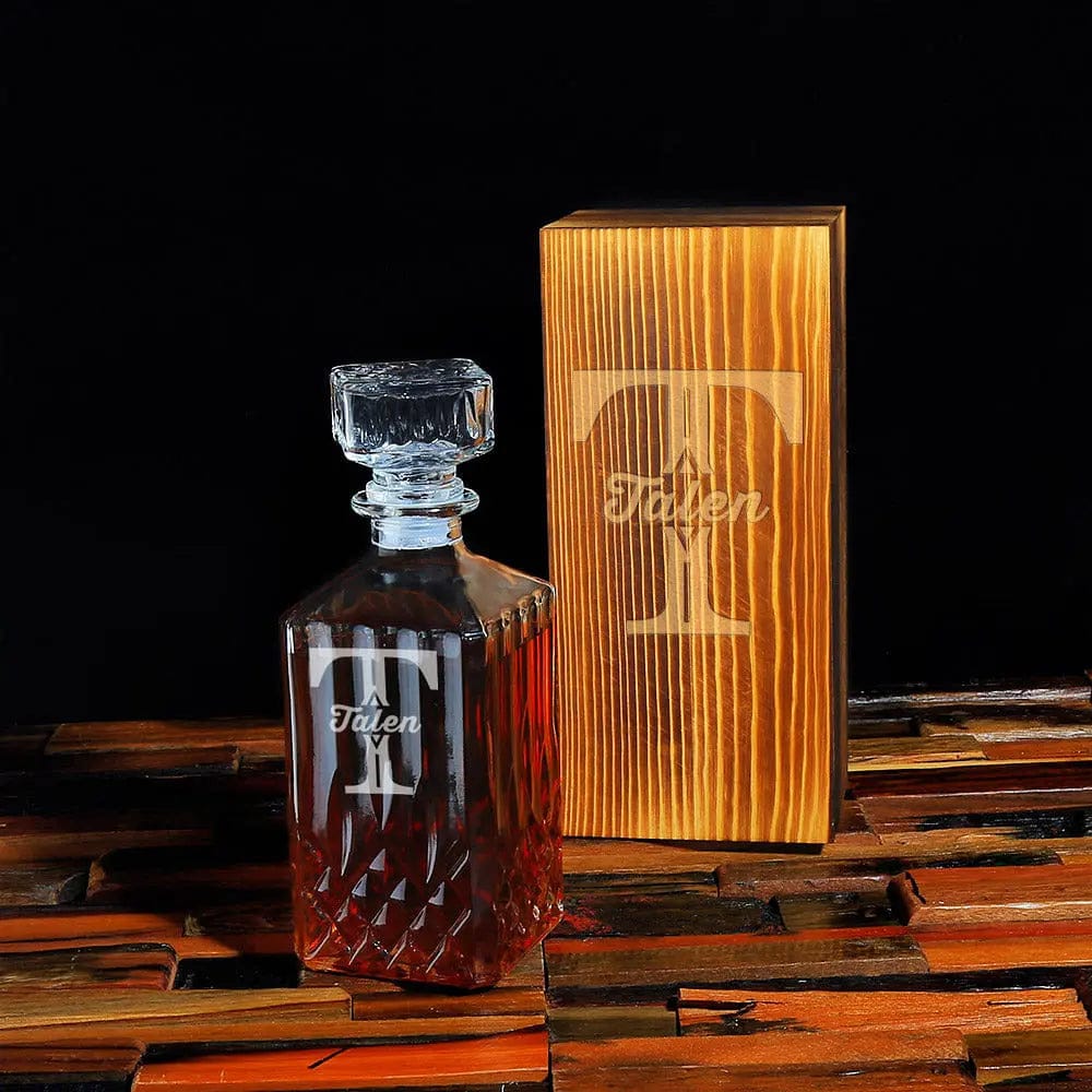 Personalized Whiskey Decanter Set Engravedidea