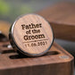 Personalized handcrafted set of walnut wood cuff OxAndBirch