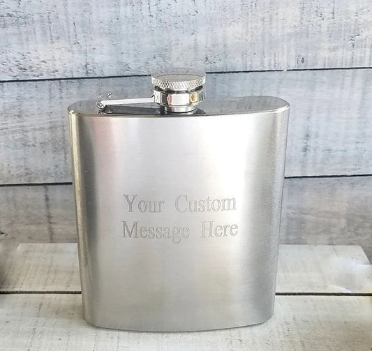 Personalized Steel Flask cornercraftshop