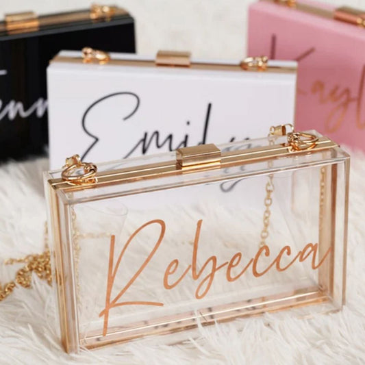 Personalized Acrylic Purse Clutch HappyManor