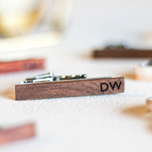 Personalized Wooden Tie Clips TheWoodApparelCo