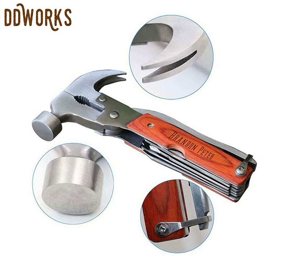 Personalized Wooden Handle Multi Functional Hammer DDWorks
