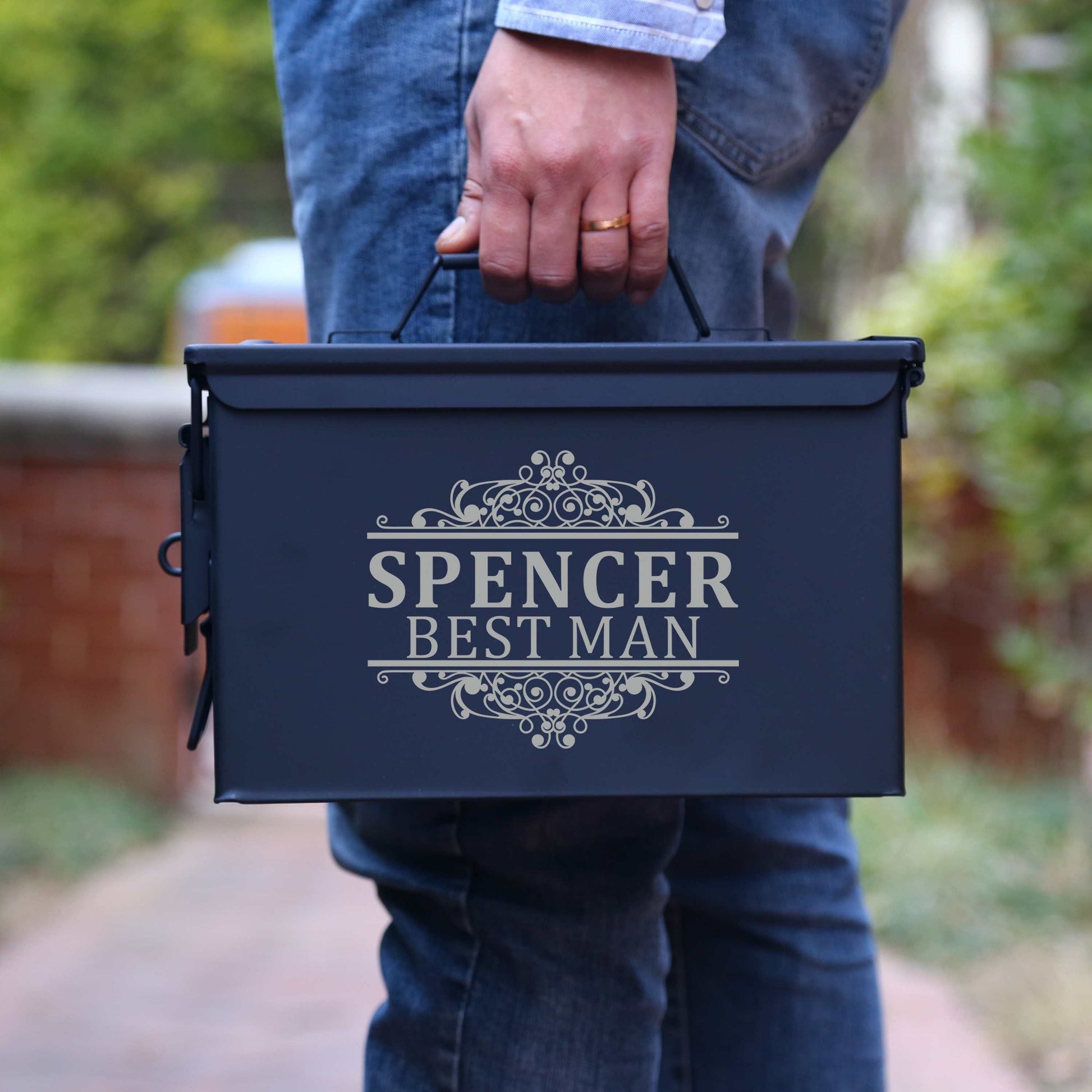 Groomsmen Gift Box, Personalized Ammo Box - Strong Steel