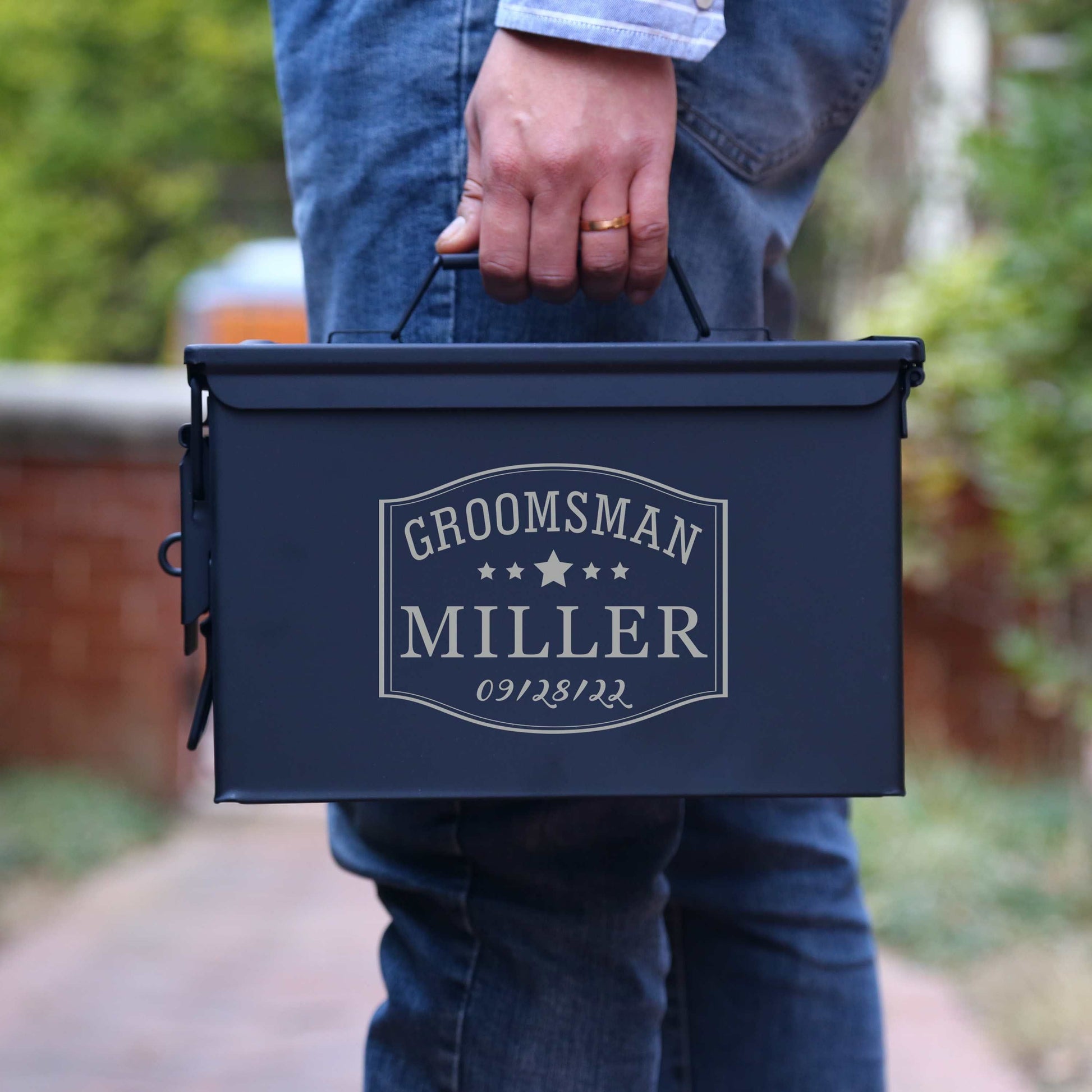 groomsmen tackle box 5-Piece Gift Set | Engraved Ultimate Groomsmen Gift Box Set