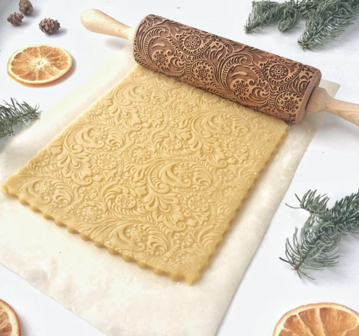 Snow Flack - Embossing Rolling Pin CustomizedGift