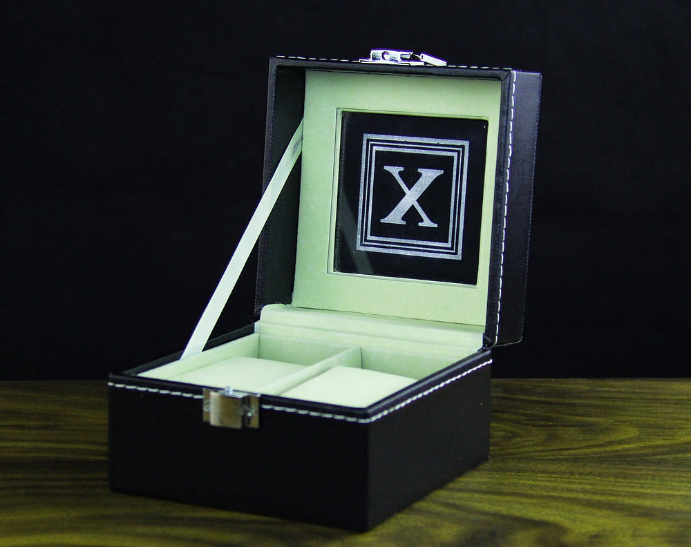 Groomsmen Gifts, Personalized Watch Box-2 Slots GiftideaStutio