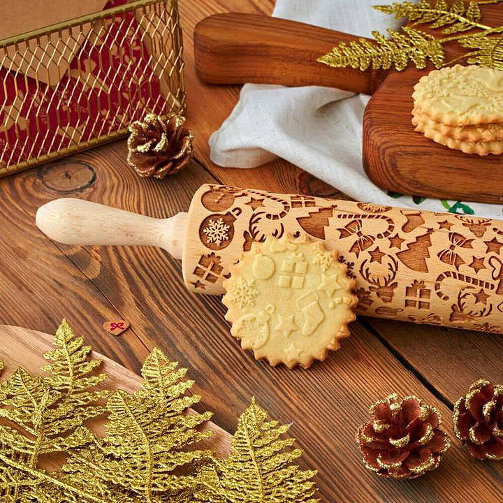 Christmas 3D - Embossing Rolling Pin CustomizedGift