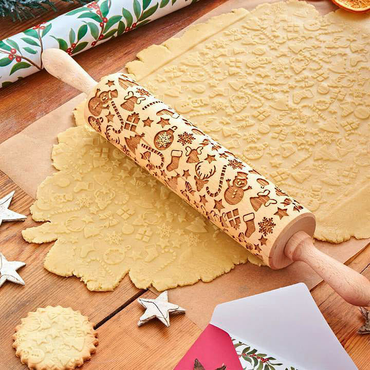 Christmas 3D - Embossing Rolling Pin CustomizedGift